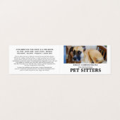 Carte De Visite Service Animaux de compagnie Détaillé (Extérieur déplié)