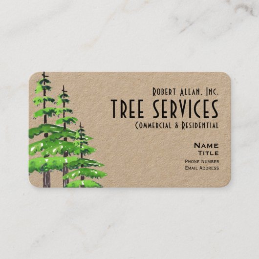 Carte De Visite Service Arborescence Kraft (Devant)