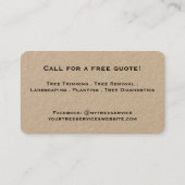 Carte De Visite Service Arborescence Kraft (Dos)