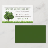 Carte De Visite Service Arbre de triage de l'arbre vert (Devant / Derrière)