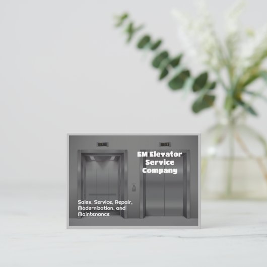 Carte De Visite Service Ascenseur (Debout devant)