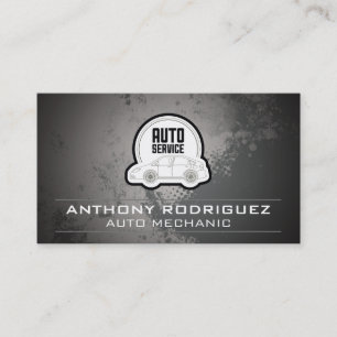 Carte De Visite Service Auto Logo de réparation de mécanicien