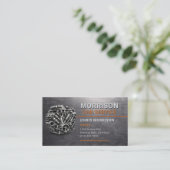 Carte De Visite Service Auto Motor Metallic (Debout devant)