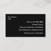 Carte De Visite Service automobile classique simple (Dos)