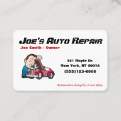 Carte De Visite Service automobile de réparation mécanique automob (Devant)