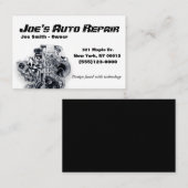 Carte De Visite Service automobile de réparation mécanique automob (Devant / Derrière)