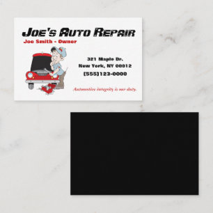 Carte De Visite Service automobile de réparation mécanique automob