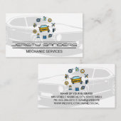 Carte De Visite Service automobile et pièces | Mécanique (Devant / Derrière)