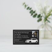 Carte De Visite Service Automobile Quick Oil Change (Debout devant)