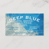 Carte De Visite Service bleu frais de piscine (Devant)
