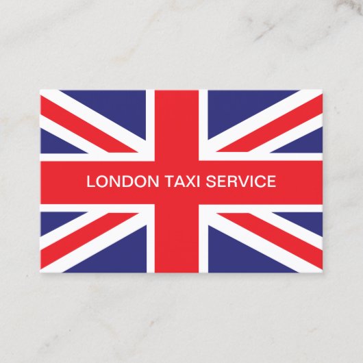 Carte De Visite Service BRITANNIQUE de taxi de Londres (Devant)
