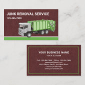 Carte De Visite Service Brown d'enlèvement des ordures en cuir (Devant / Derrière)