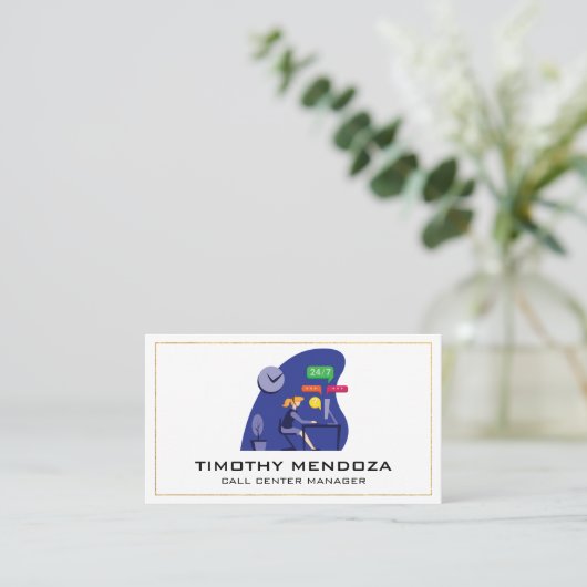Carte De Visite Service client | Centre d'appel (Debout devant)