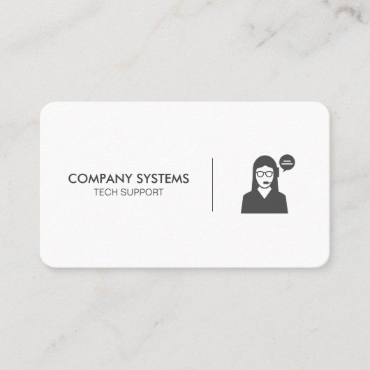 Carte De Visite Service clientèle d'entreprise simple (Devant)