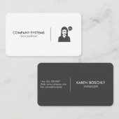 Carte De Visite Service clientèle d'entreprise simple (Devant / Derrière)