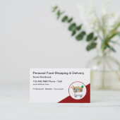 Carte De Visite Service d'achats alimentaires personnels (Debout devant)