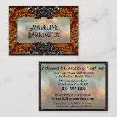 Carte De Visite Service d'aidants naturels Ruby Elegant (Devant / Derrière)