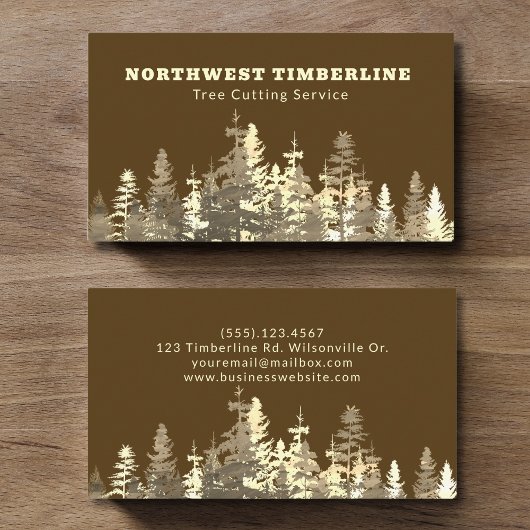 Carte De Visite Service d'ajustement de coupe d'arbre professionne