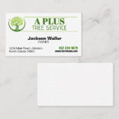 Carte De Visite Service d'ajustement de l'arborescence (Devant / Derrière)