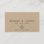 Carte De Visite Service d'ajustement de l'arbre du logo de l'artis (Dos)