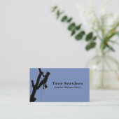 Carte De Visite Service d'ajustement de l'arbre professionnel bleu (Debout devant)