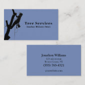 Carte De Visite Service d'ajustement de l'arbre professionnel bleu (Devant / Derrière)