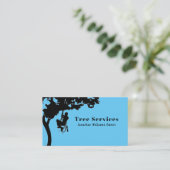 Carte De Visite Service d'ajustement de l'arbre professionnel bleu (Debout devant)