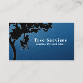 Carte De Visite Service d'ajustement de l'arbre professionnel bleu (Devant)