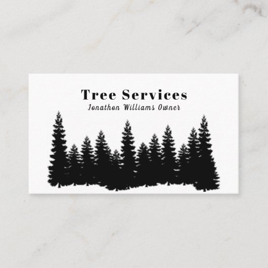 Carte De Visite Service d'ajustement de l'arbre professionnel Fore (Devant)