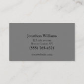 Carte De Visite Service d'ajustement de l'arbre professionnel gris (Dos)