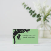 Carte De Visite Service d'ajustement de l'arbre professionnel vert (Debout devant)