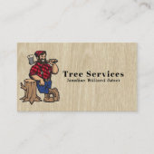 Carte De Visite Service d'ajustement de l'arbre professionnel Wood (Devant)