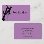 Carte De Visite Service d'ajustement de l'arbre Purple Professiona (Devant / Derrière)