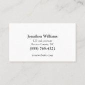 Carte De Visite Service d'ajustement professionnel de l'arborescen (Dos)