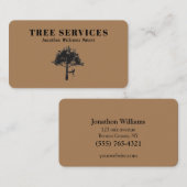 Carte De Visite Service d'ajustement professionnel de l'arborescen (Devant / Derrière)