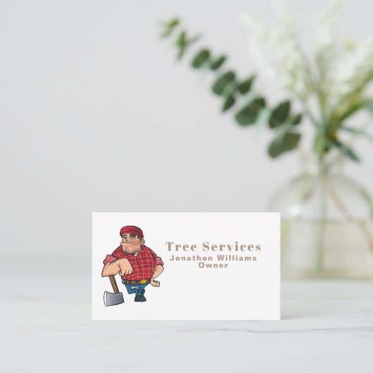 Carte De Visite Service d'ajustement professionnel de l'arbre Logg (Debout devant)