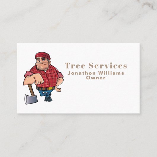 Carte De Visite Service d'ajustement professionnel de l'arbre Logg (Devant)