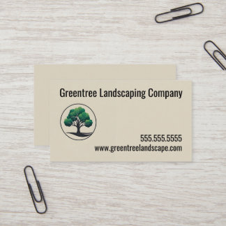 Carte De Visite Service d'aménagement de cadre circulaire d'arbre 