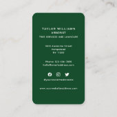 Carte De Visite Service d'aménagement des arbres de la pelouse des (Dos)