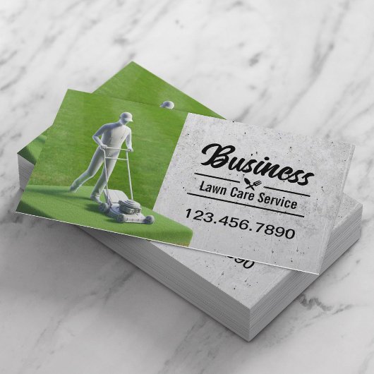 Carte De Visite Service d'aménagement paysager de la pelouse