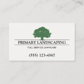 Carte De Visite Service d'aménagement paysager de la pelouse (Devant)