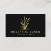 Carte De Visite Service d'aménagement paysager Logo Landscaper Noi (Dos)