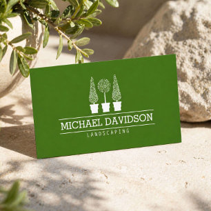 Carte De Visite Service d'aménagement paysager vert