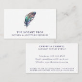 Carte De Visite Service d'apposition du notaire en aquarelle (Devant / Derrière)