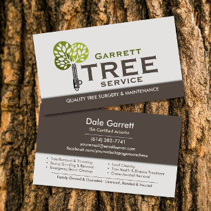 Carte De Visite Service d'arboriste professionnel