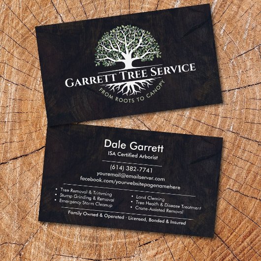 Carte De Visite Service d'arboriste professionnel
