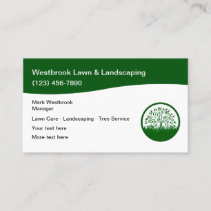 Carte De Visite Service d'arbre d'aménagement paysager local