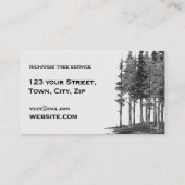 Carte De Visite Service d'arbre de paysage professionnel (Dos)