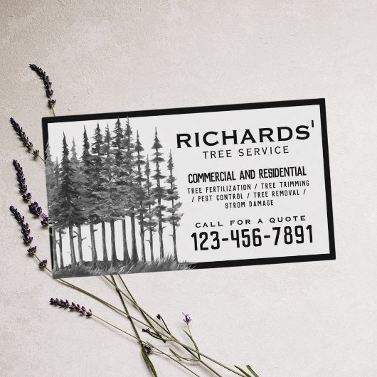 Carte De Visite Service d'arbre de paysage professionnel