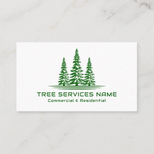 Carte De Visite Service d'arbre du logo moderne (Devant)